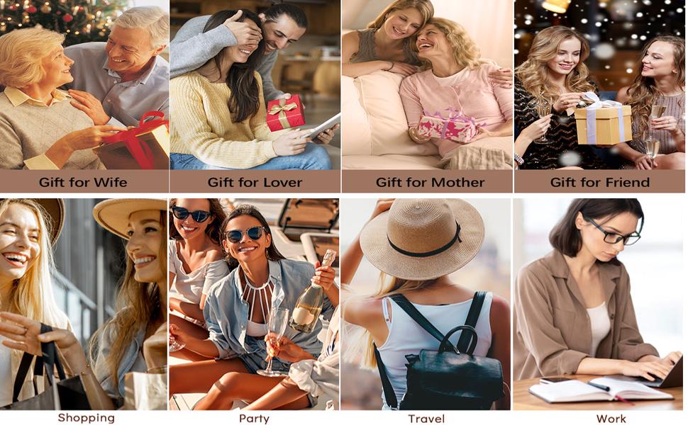 Elegant Vintage Bifold Wallet for Women, Travel Minimalist Long Purse with Kiss Lock Closure Green Zipper Pouch Multiple Card Slots ID Window Secure Organizer