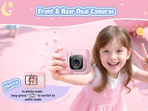 Instant Print Camera for Kids, HD Digital Camera, Christmas Birthday Gifts for Kids, Portable Toy Camera with 32GB SD Card & 3 Rolls Printing Paper,