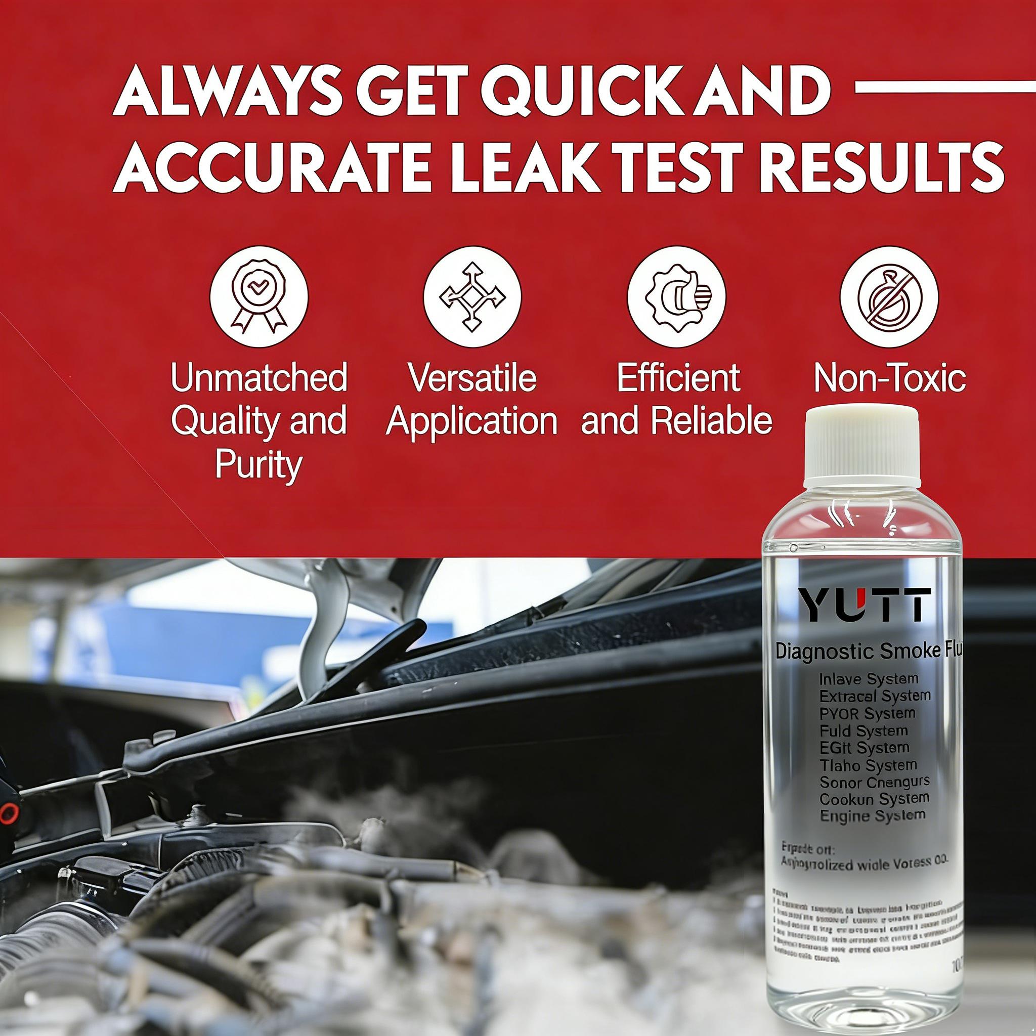 Yutt Car Smoke Detector Oil, 1 Bottle 100ML, Specialized for Car Smoke Detectors, Leak Detection, Suitable for All Smoke Machines