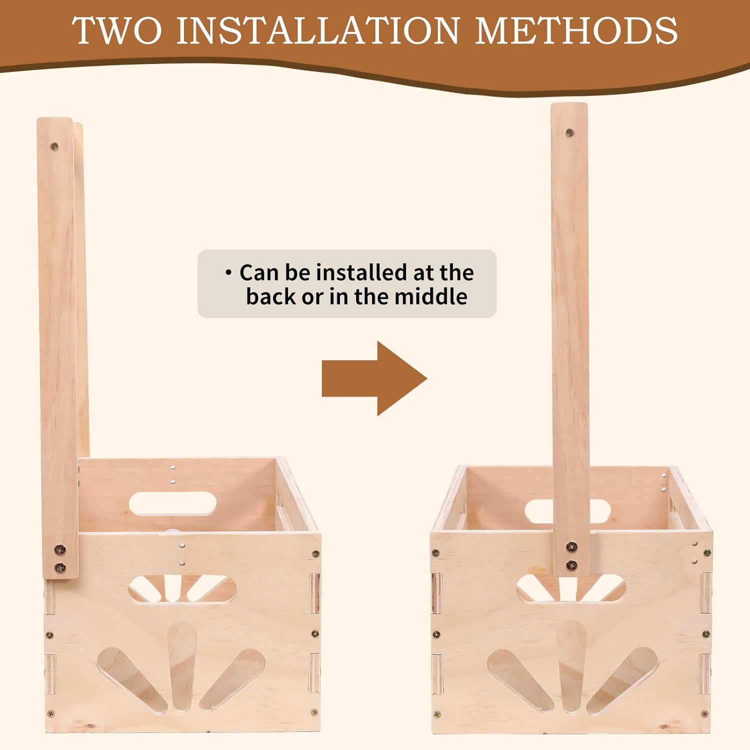 Wooden Baby Shower Crate Closet , Baby Storage nursery Crate Hamper with Handle, Gift Basket for Baby nursery Excluding hangers,Newborn Boy Girl Welcome Gift for New Mom Parents house organizers