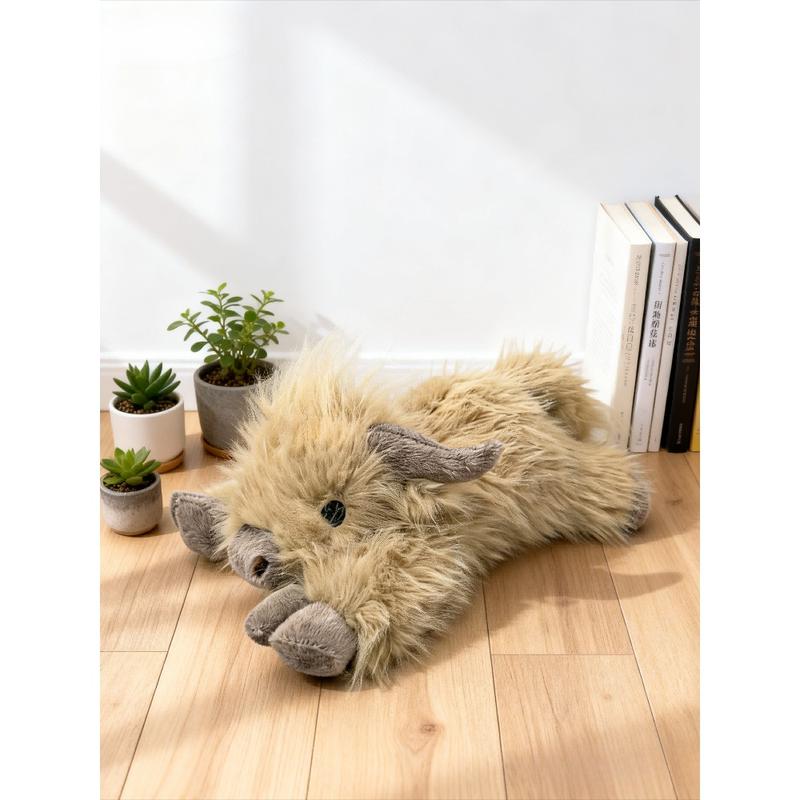 3 sizes of Scottish Highland plush cow toys, cute fluffy cow plush doll pillows, Cute cow design, realistic plush decorations, suitable for adults and children's birthdays and Christmas gifts