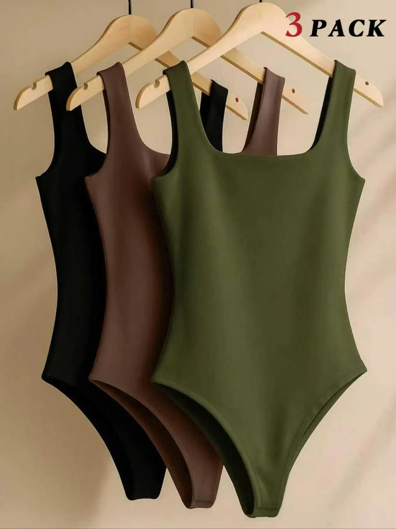 Women's New Knit Solid Color Square Neck High Waist Slim Fit Breathable Casual All-Season Sleeveless Bodycon Dress, Soft & Elegant Design