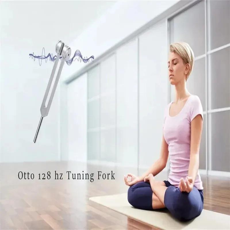 128/512Hz Therapeutic Tuning Fork Set Chakra for Sound Therapy Yoga Meditation Accessories Ear Cleaning Tools Ear Shaking Ear Cleaning Fork