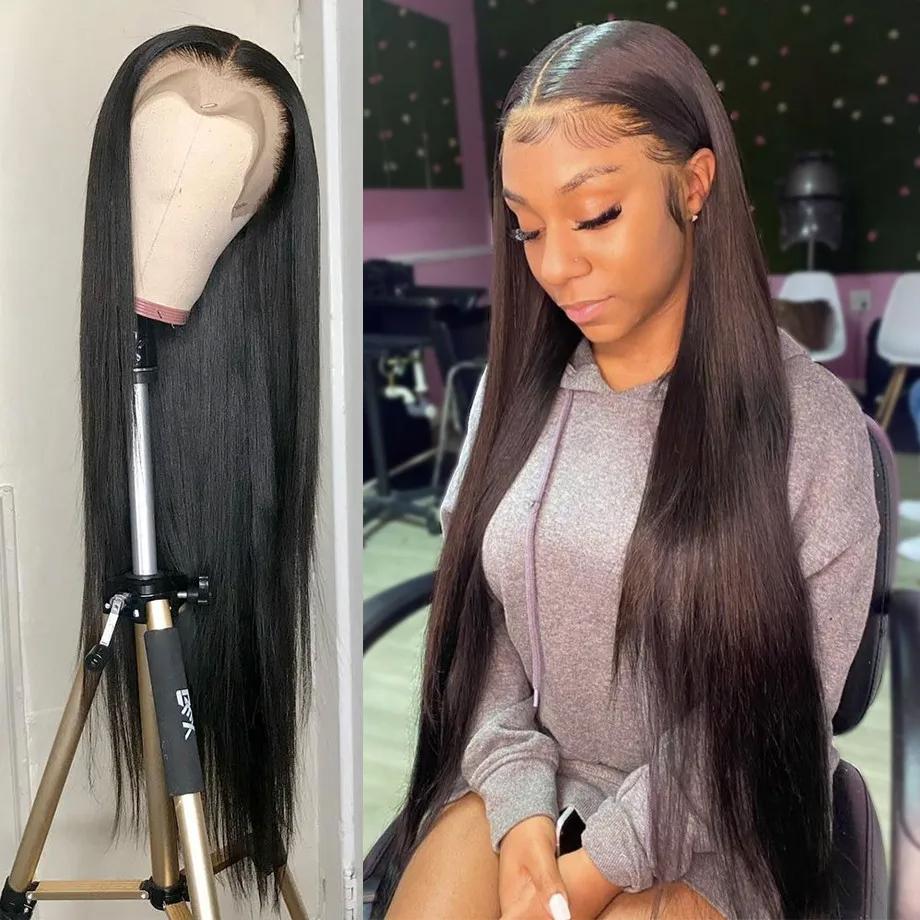 Bling Hair 4x4/13x4/13x6 Straight/Body Wave Human Hair 180% Density Lace Front Wigs Real Hair Natural Color Pre Plucked Lace Frontal Wigs Brazilian Remy Lace Closure For Women TikTokShopBlackFriday