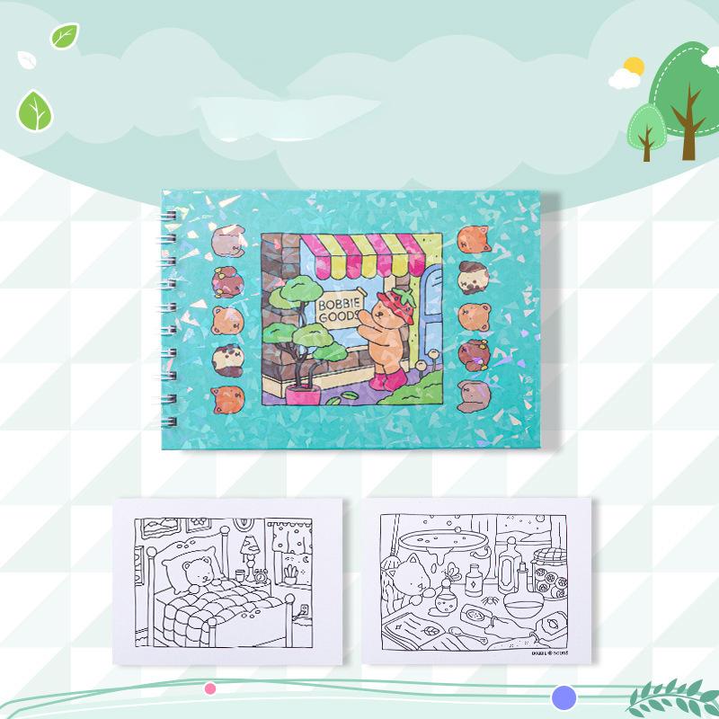 1pc A5 Coloring Book BOBBIE GOODS Cartoon Doodle New Coloring and Drawing Book