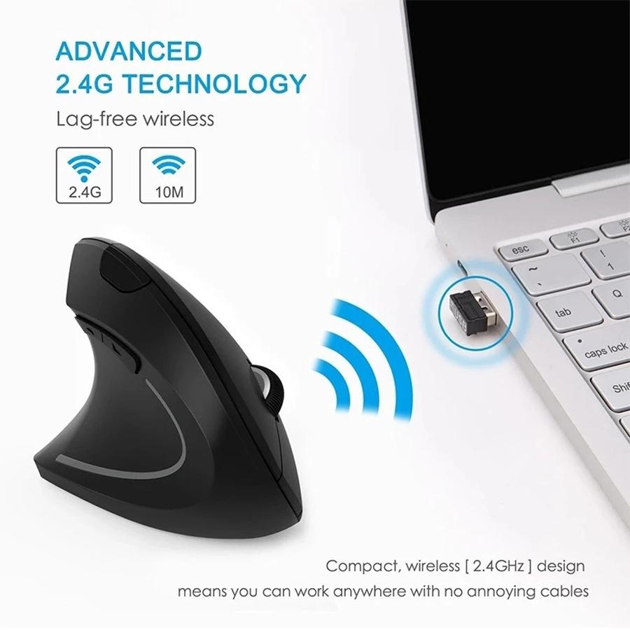 Vertical Ergonomic Design Portable Wired USB Wireless Optical Tracking Mouse Rechargeable Bluetooth Gaming PC Gamer For Computer Laptop Mause Accessory
