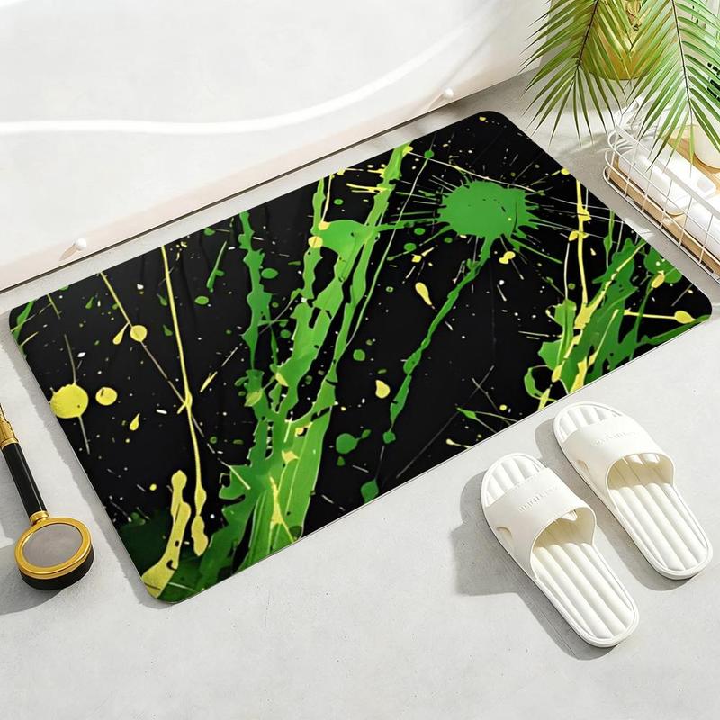 Abstract art J-Jackson P-Pollock Floor Mat Soft Thickened Flannel Door Mat Non-Slip Living Room Rug Home Decor