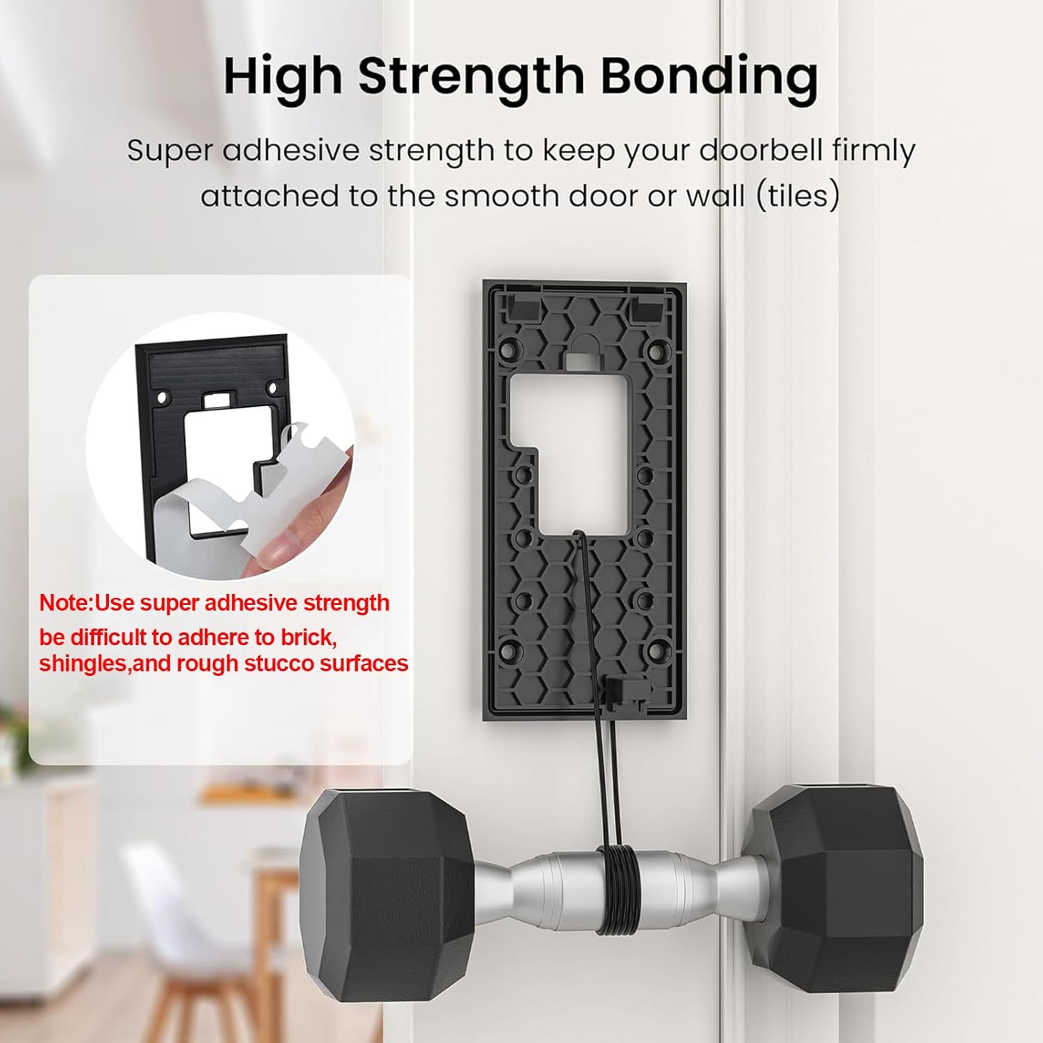 Double Sided Tape for Ring Video Doorbell Mounting - No Drill &  Adhesive 6-Pack