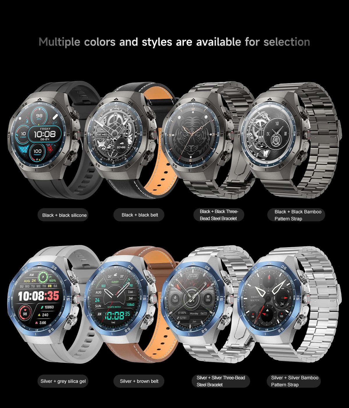 F33 Smart Watch for Men with Built in Earbuds Bluetooth Calling 139 Inch HD Round Display Heart Rate Sleep Blood Oxygen Tracking Daily Office Wear Business Tech Style Fitness Tracker