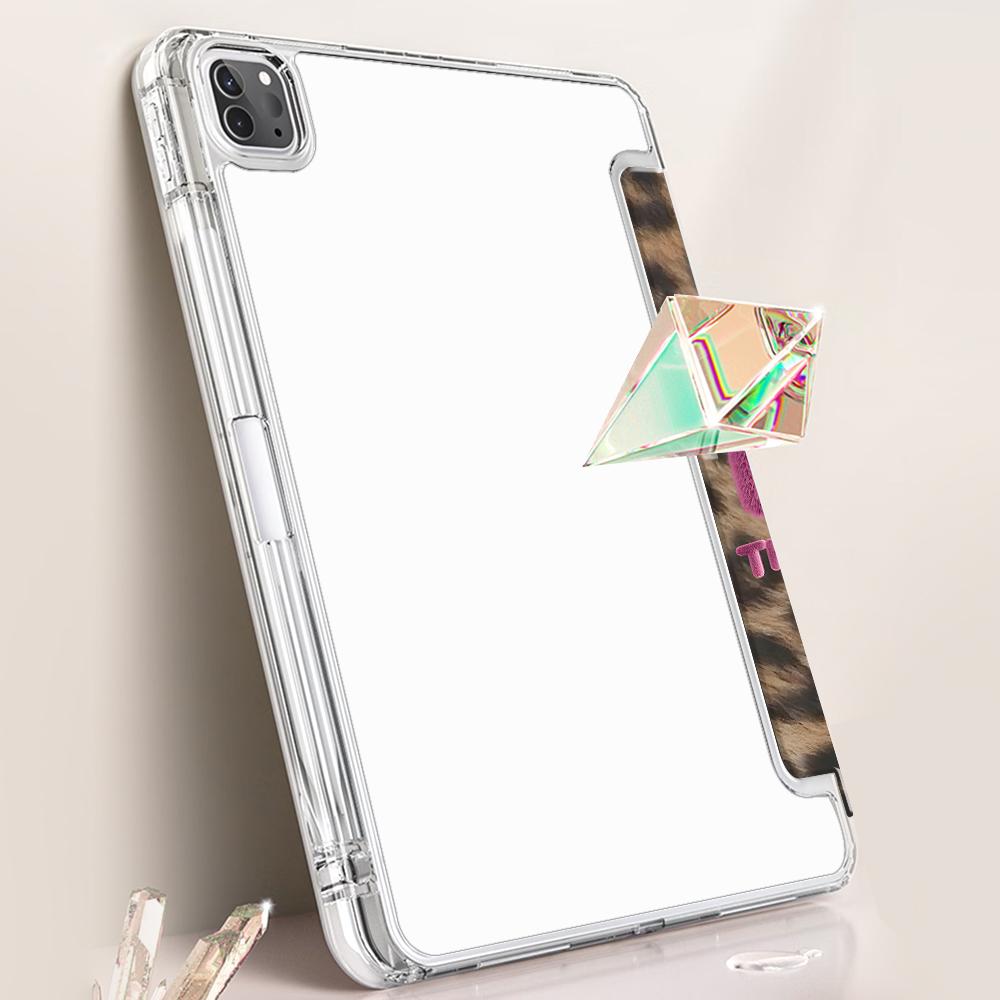 Fashion Leopard-print Tablet Case with Pencil Holder, Auto Wake/Sleep Tablet Protective Cover, Tablet Accessories Compatible with iPad, Tablet Casing