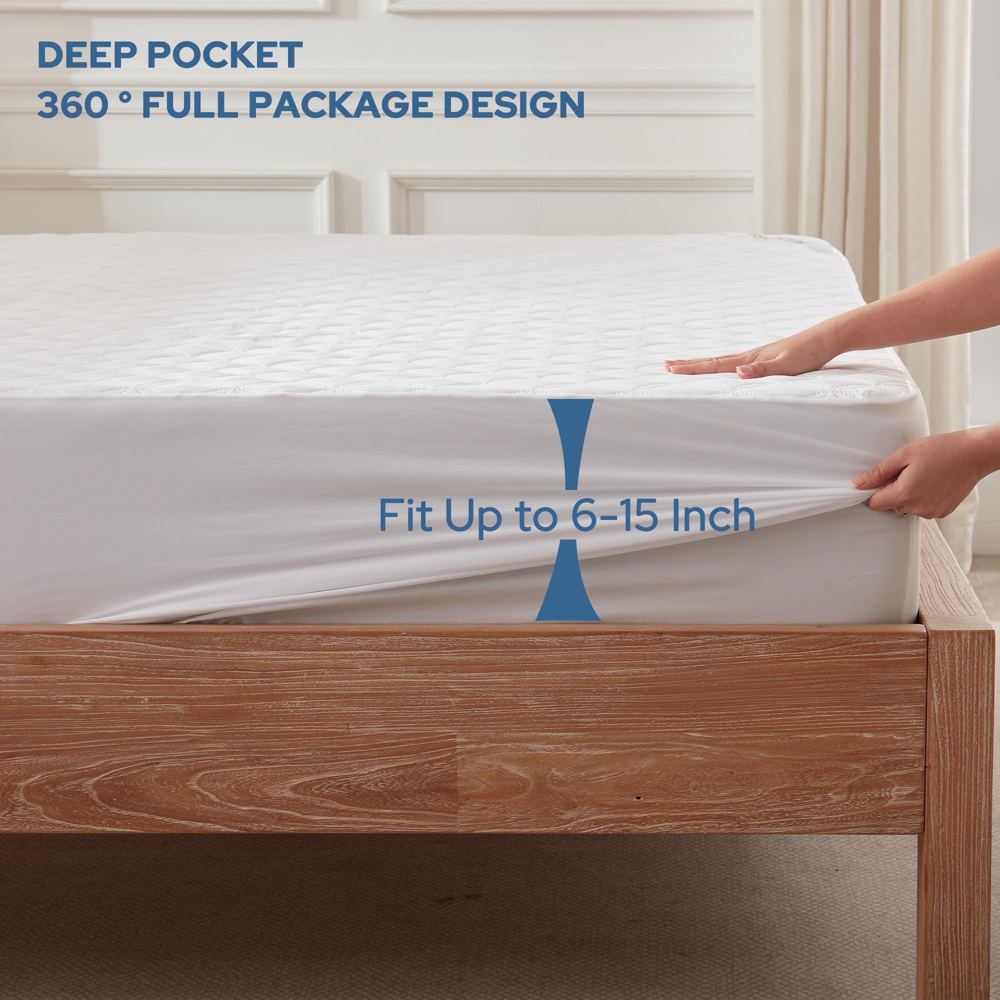 【BEDLORE】Waterproof Mattress Protector with Fitted Sheet, TPU Waterproof Layer, Soft & Breathable Bed Cover for Everyday Mattress Protection, Ideal for Bedroom & Home Use
