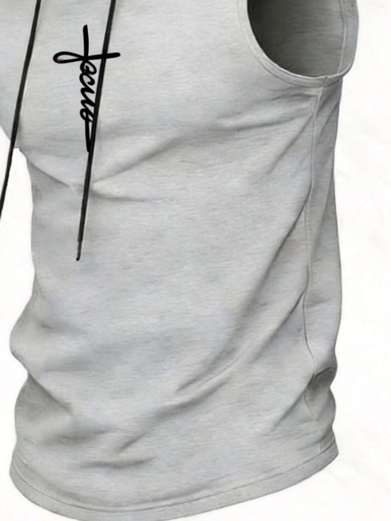 Men's Summer Lightweight Sports Running Fitness Tank Top, Fashion Casual Outdoor Hooded Vest, Comfortable and Stylish Activewear, Casual Gym Vests, Runners Vest
