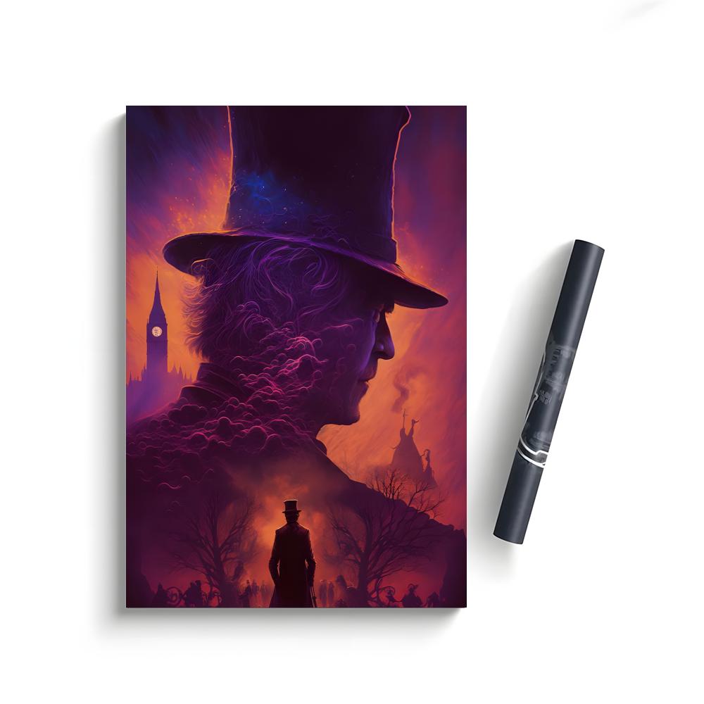 2023 Wonka Movie Poster Self-Adhesive Waterproof Art Sticker, Aesthetic Minimalist Wall Poster for Coffee Shop, Bar & Home Room Decor