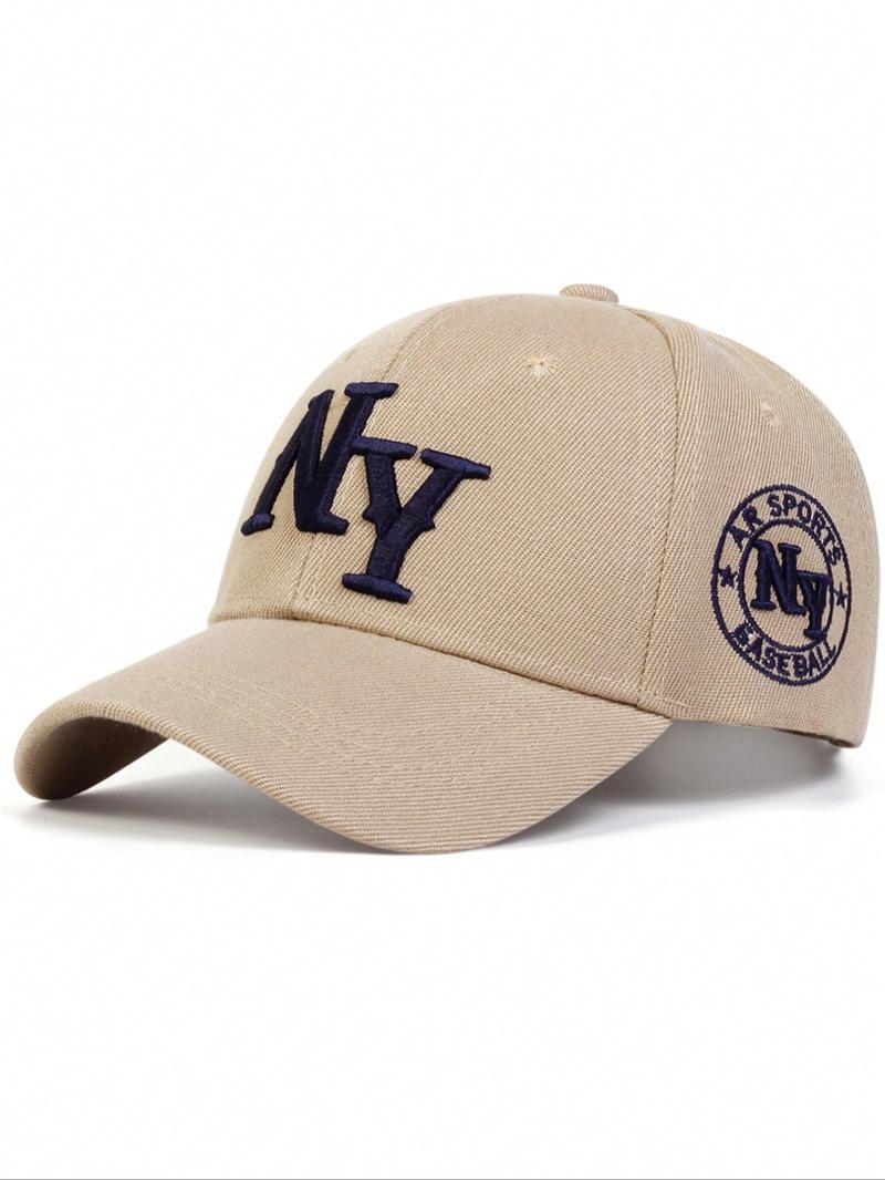Letter Embroidered Baseball Cap, Outdoor Adjustable Sun Protection Casual Hat, Suitable For Men And Women Traveling in Spring And Autumn