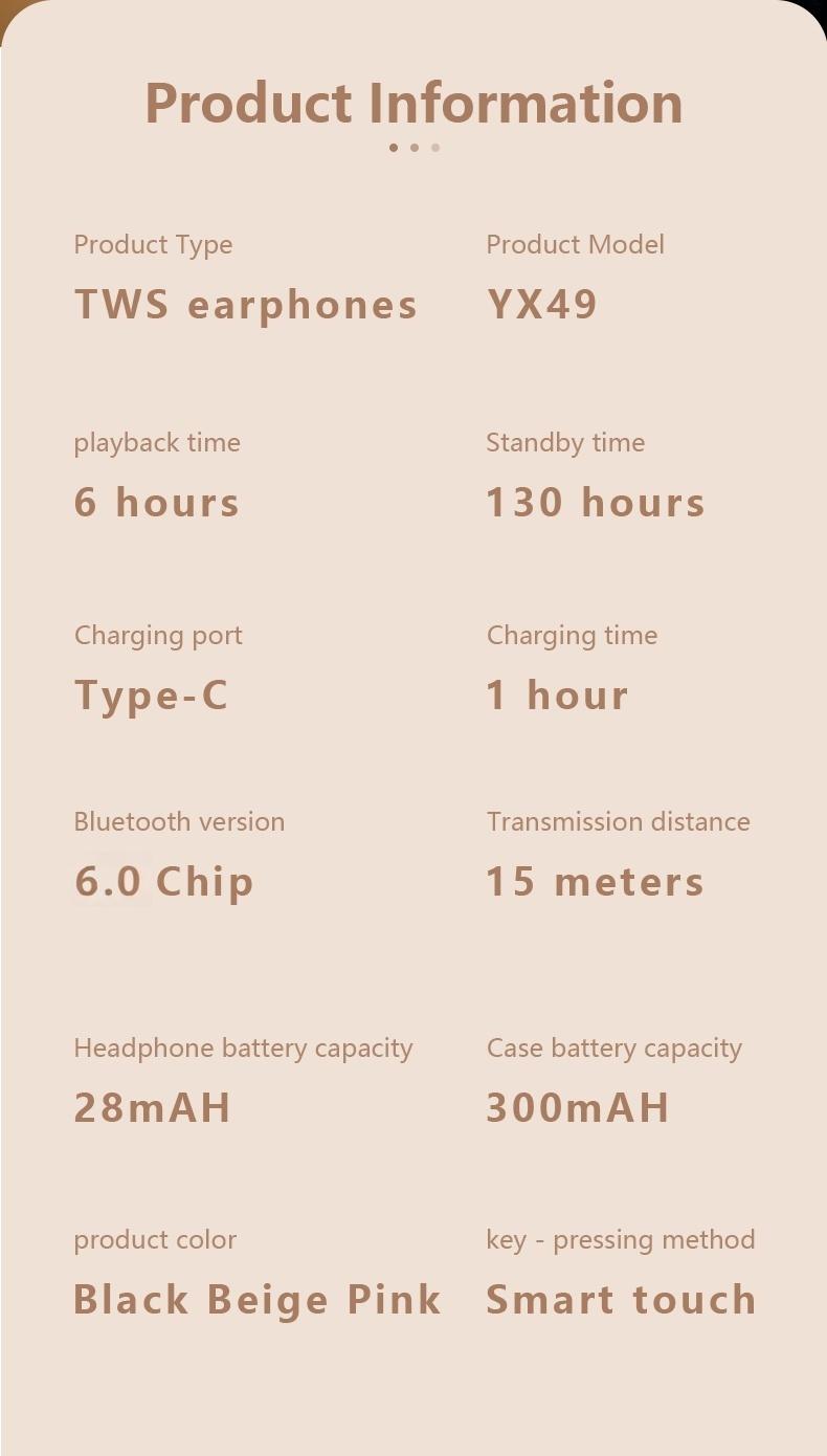 HYUNDAI YX49 Fashionable Open-Wear Stereo Earphones with Handbag-Style Light Luxury Design, Comfortable Fit, 2025 New Bluetooth 6.0 for Faster, More Stable Connection & Lower Power Use, HiFi Sound, Sport & Travel Ready, Perfect Gift for Girlfriend