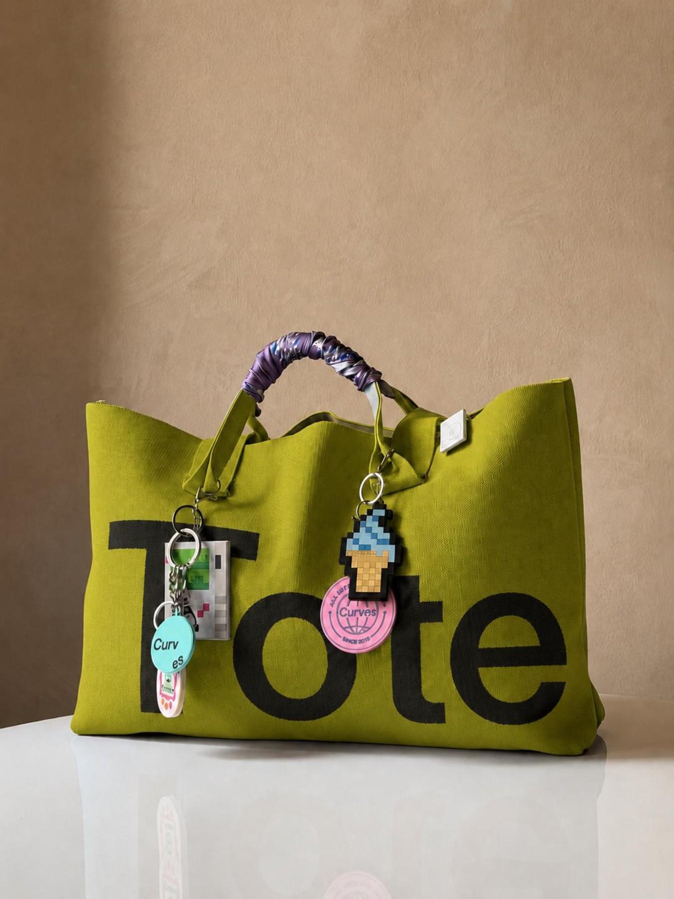 Large Capacity Letter Tote Bag, Woven Knit Shoulder Bag, Fashion Handbag, Crossbody Bag, Stylish and Practical Accessory