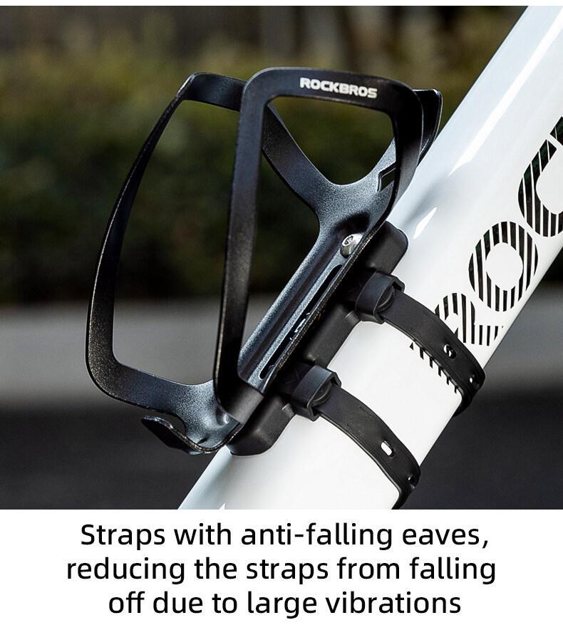 ROCKBROS Bike Bottle Holder Converter Adjustable Silica gel Shockproof Non-Slip Water Bottle Cage Adapter MTB/Road Bike Bottle Cage Handlebar Mount
