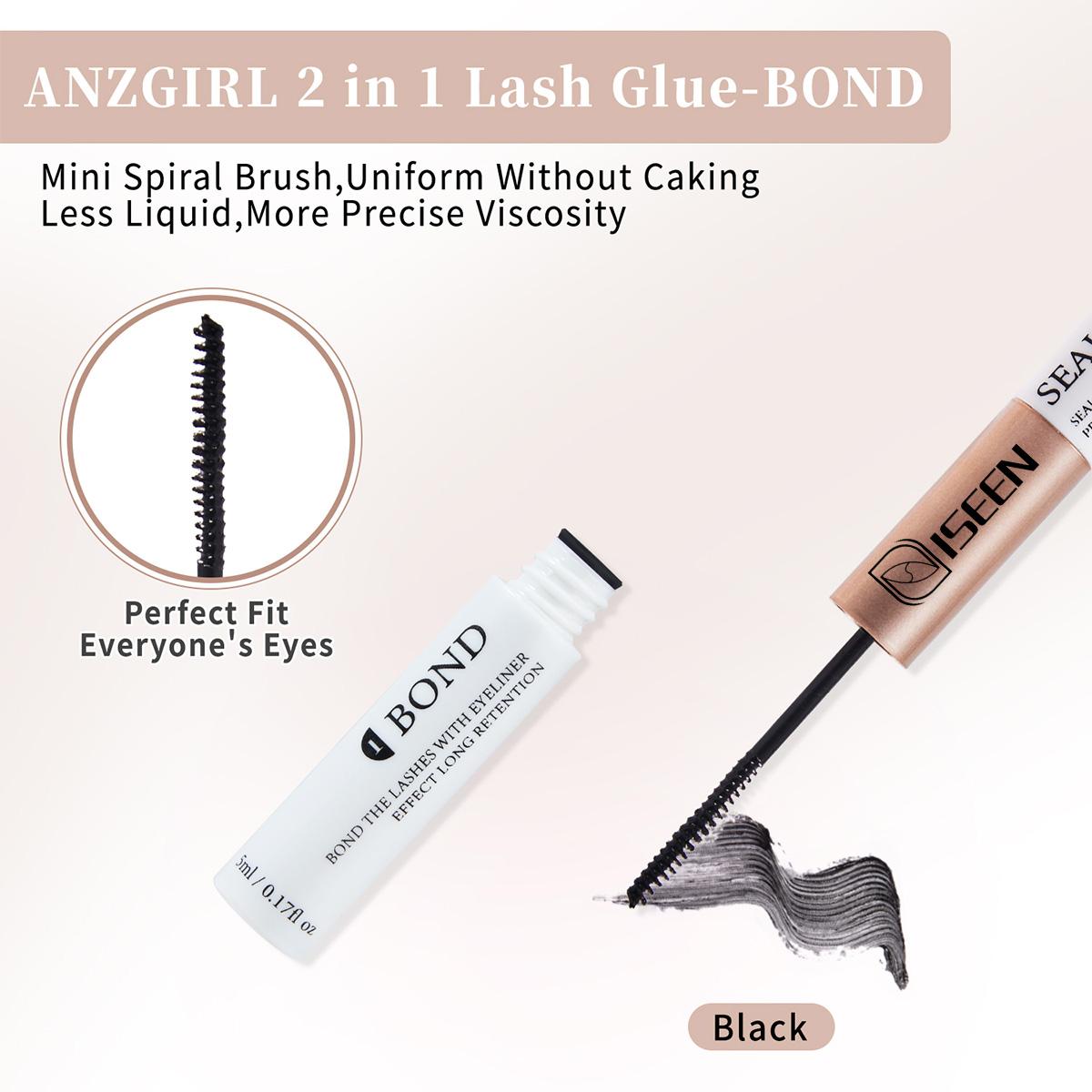 DIY Lash Clusters Kit - Soft  Long-Lasting Lashes with  Bond & Seal & Glue Remover & Tweezer for Beginners Easy At-Home Application - Eyelash Set