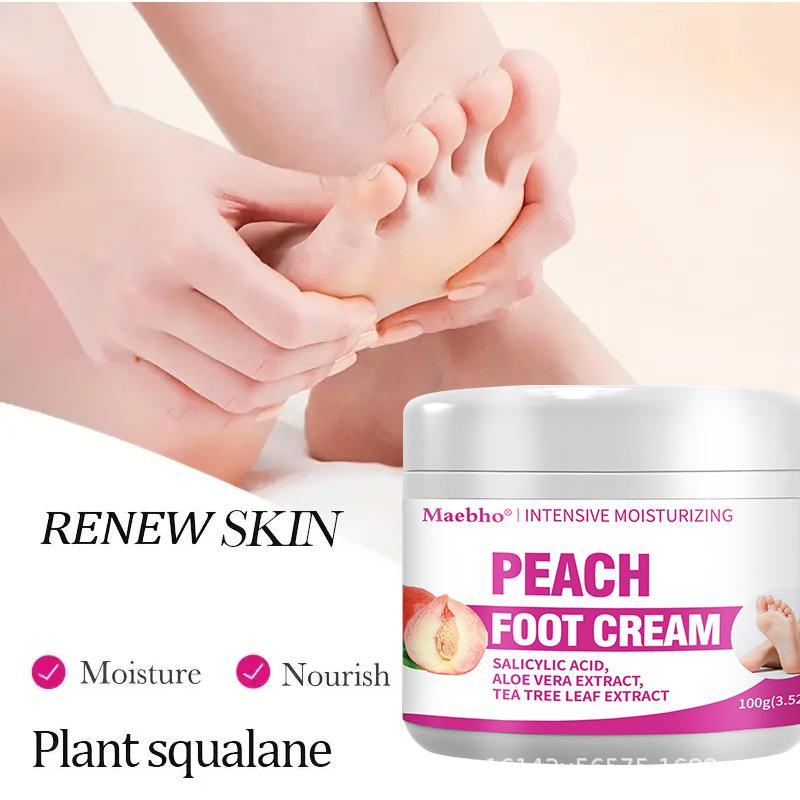 Peach Flavored Foot Cream, Anti-Dry and Cracked Foot Moisturizing Moisturizing Hands and Feet, Keeping Heel Repair Cream Foot Care