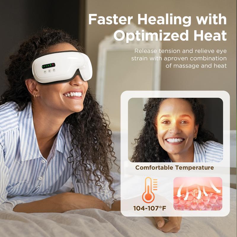 Portable Eye Massager, 1 Box Eye Massage Machine with Heating Function & Bluetooth-compatible-compatible Music, Eye Care Device for Relaxation, Portable Spa, Massagemachine