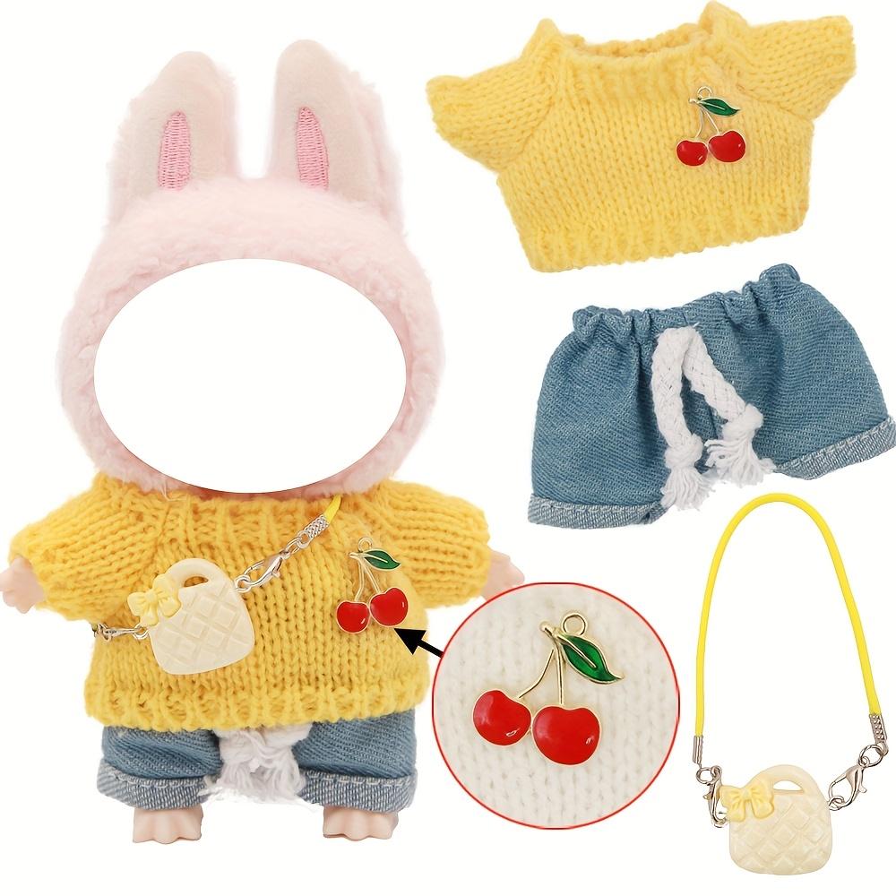 Plush Doll Clothes Set for La-Bu-Bu Dolls, Soft Fabric Costume, Fashion Doll Accessories, Doll House Decor, Gift Collection