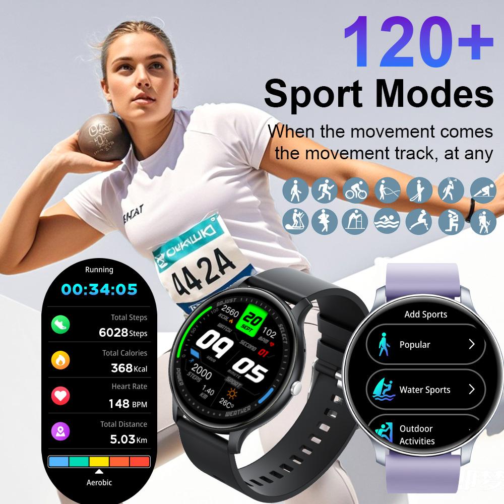 1pcs Smart Watch for Women Men, 1.46 Inch Full Screen, IP68 Waterproof, Multiple Exercise Modes, Wireless Calls, Pedometer, Perfect Gift, Waterproof Wearable Smartwatch, Waterproof Multifunctional Watch