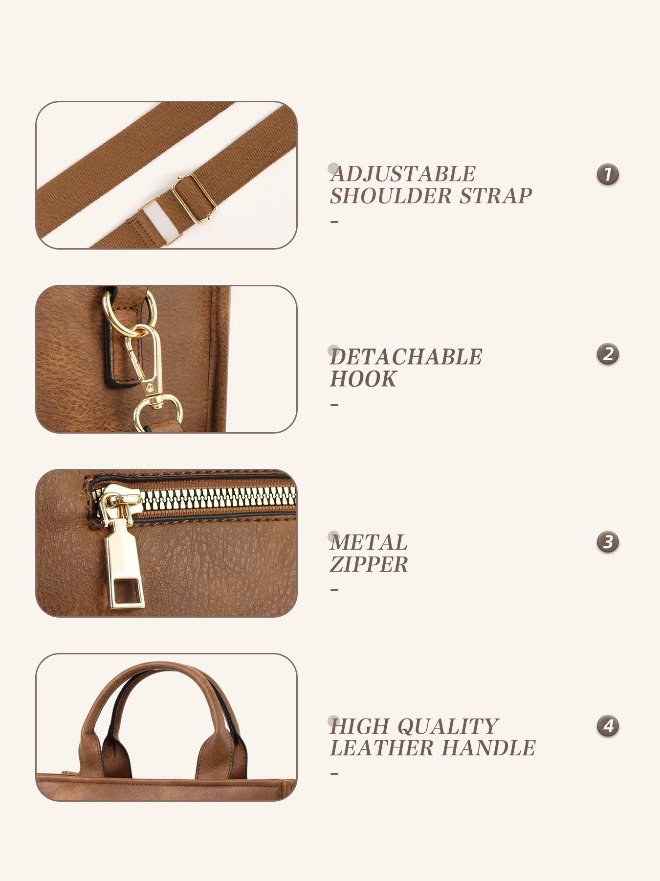 Women's Tote Bag, Fashionable Shoulder Bag for Daily Used, Casual Trendy Versatile High-quality Daily Commuting Bag, Girl Fashionable Bag, PU Tote Satchel, Classic Shoulder Bag