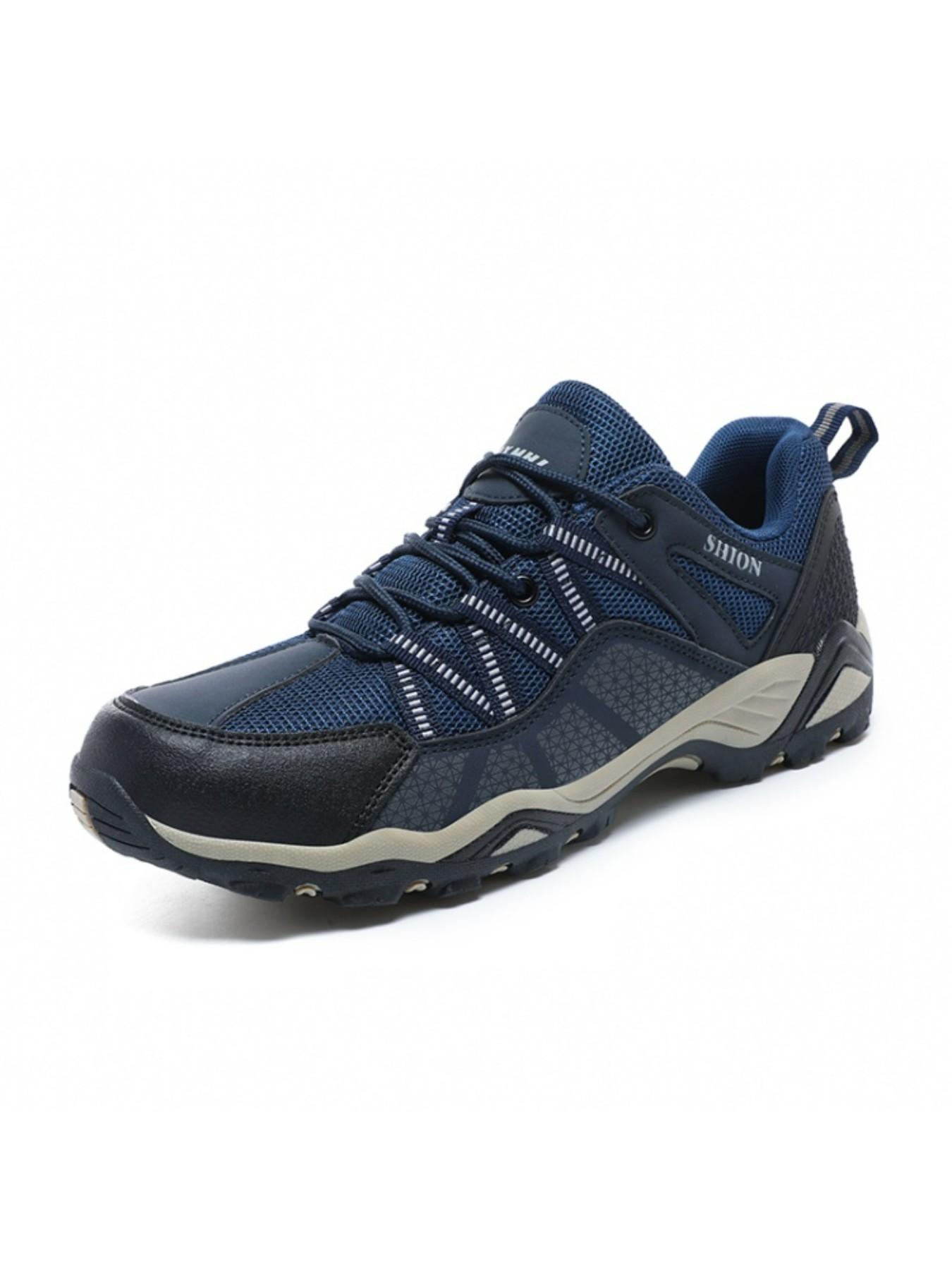 Men's Hiking Shoes, Breathable Mesh Upper, Anti-Slip Rubber Sole, Lightweight Outdoor Sports Shoes, Ideal for Hiking, Camping, Running, Daily Wear