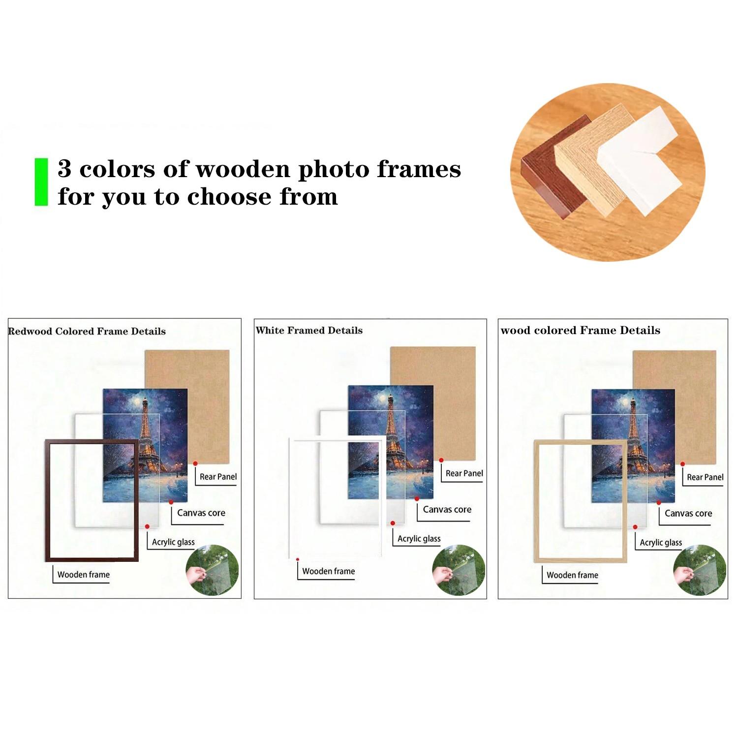 Optional Wooden Frame William Morris Artistic Canvas Art Prints Floral Boho Print 3pcs Gold Decor Decoration Moon Poster Night Sky Botanical Floral Wall Artwork for Bedroom