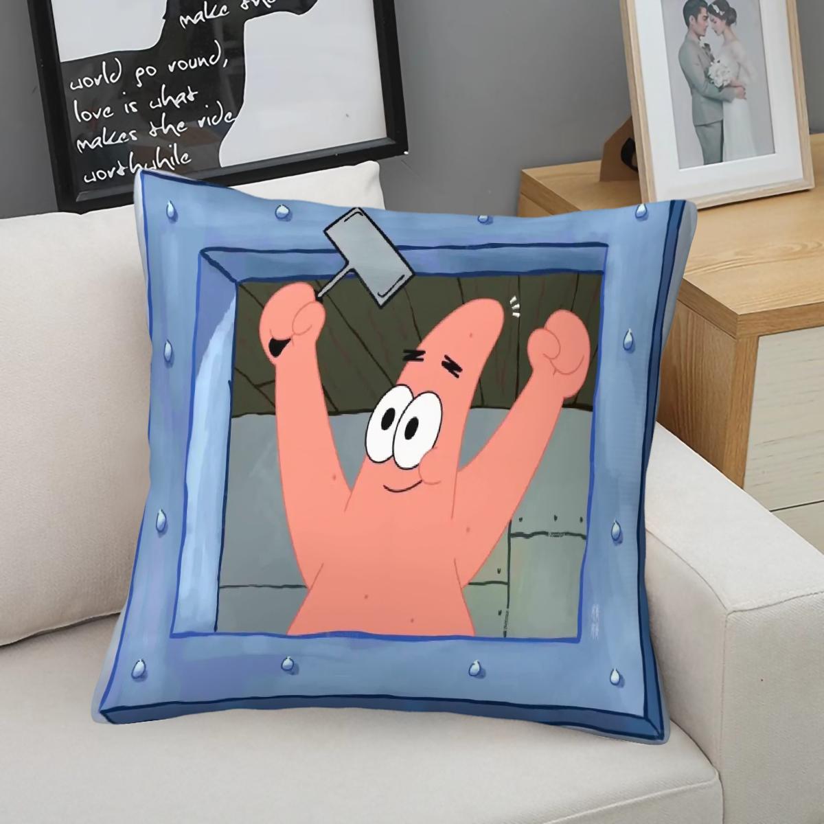 Spongebob Squarepants Pattern Pillow, Soft and Comfortable Printed Design, Multiple Patterns Available, Perfect Gift for Kids and Adults