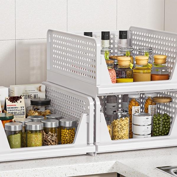 1 Pack Stackable Closet Storage Bins Multi Functional Foldable Wardrobe Organizer for Bathroom Kitchen Laundry Room Space Saving Clothes Storage Drawer Organizing