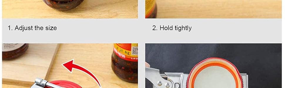 Stainless Steel Silver Utensil Opener - Adjustable, Easy-grip, Hand-operated Good Grip Tool for Jar Lids, Can Opening, Beer Bottle Removing, Ideal for Kitchens, Bars