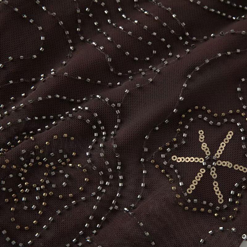 Women's Summer Beaded Sequined Pants Baggy Streetwear Wide Leg Pants Woman Fashion Office Casual Bottoms High Waist Pants Fluid Trousers Bohemian Boho Trousers Boho Festival Trousers