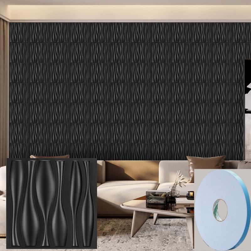 20/30pcs 3D Textured PVC Wall Panels, Waterproof & Moisture-Proof, Easy Install with Adhesive Tape - Modern Abstract Design for Stylish Home Decor, 11.8 x 11.8 inch, Waterproof Wall Panels 20/30pcs 3D Textured PVC Wall Panels, Waterproof & Moisture-Proof, Easy Install with Adhesive Tape - Modern Abstract Design for Stylish Home Decor, 11.8 x 11.8 inch, Waterproof Wall Panels