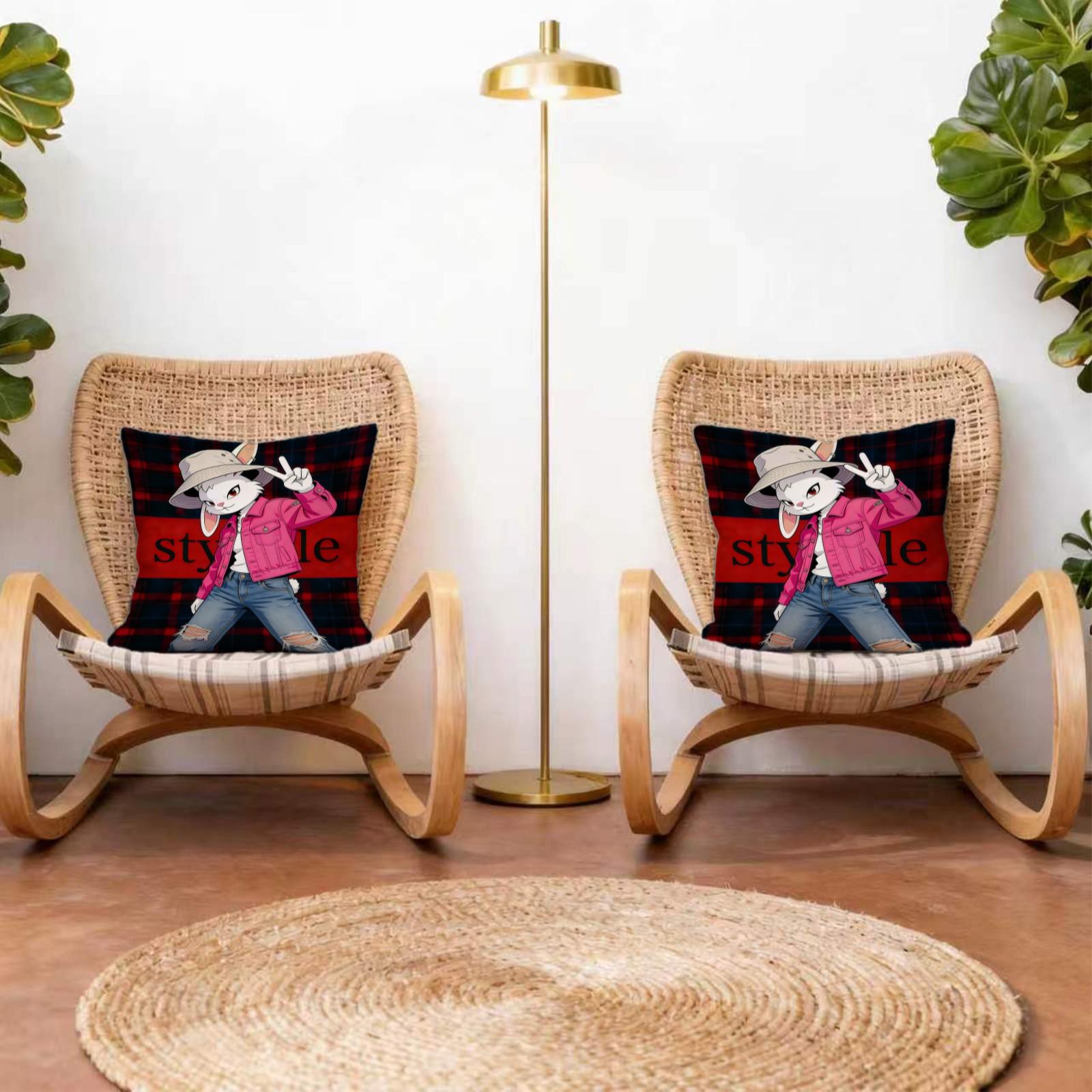 Trendy Rabbit Pattern Pillow, 1 Piece Includes Pillow Core, Soft And Durable, Suitable For Children And Adults, Daily Holiday Birthday Gifts For Beds, Sofas, Cars, Bedroom Decorations