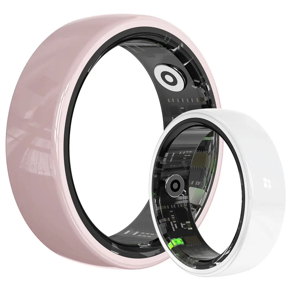 Smart Ring, Couple Matching Ring, Step Tracker, Heart Rate Monitor, SpO2 Detection, Gesture Control, Remote Photo Capture, Sleep & Stress Monitoring, Fitness Finger Ring