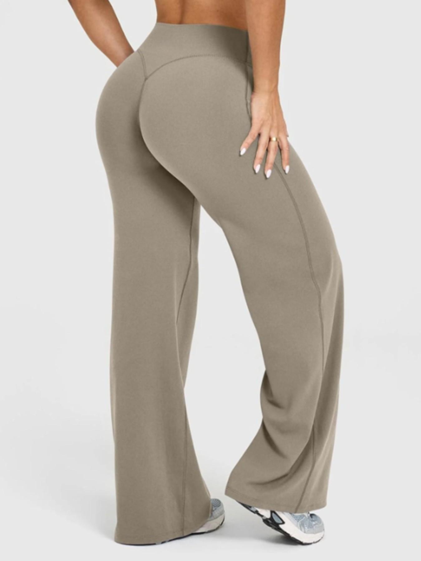 Women's Yoga Wide Leg Pants, Soft Skin-Friendly, Loose Fit, Slimming Fitness Casual Pants, Sporty All-Season Wear