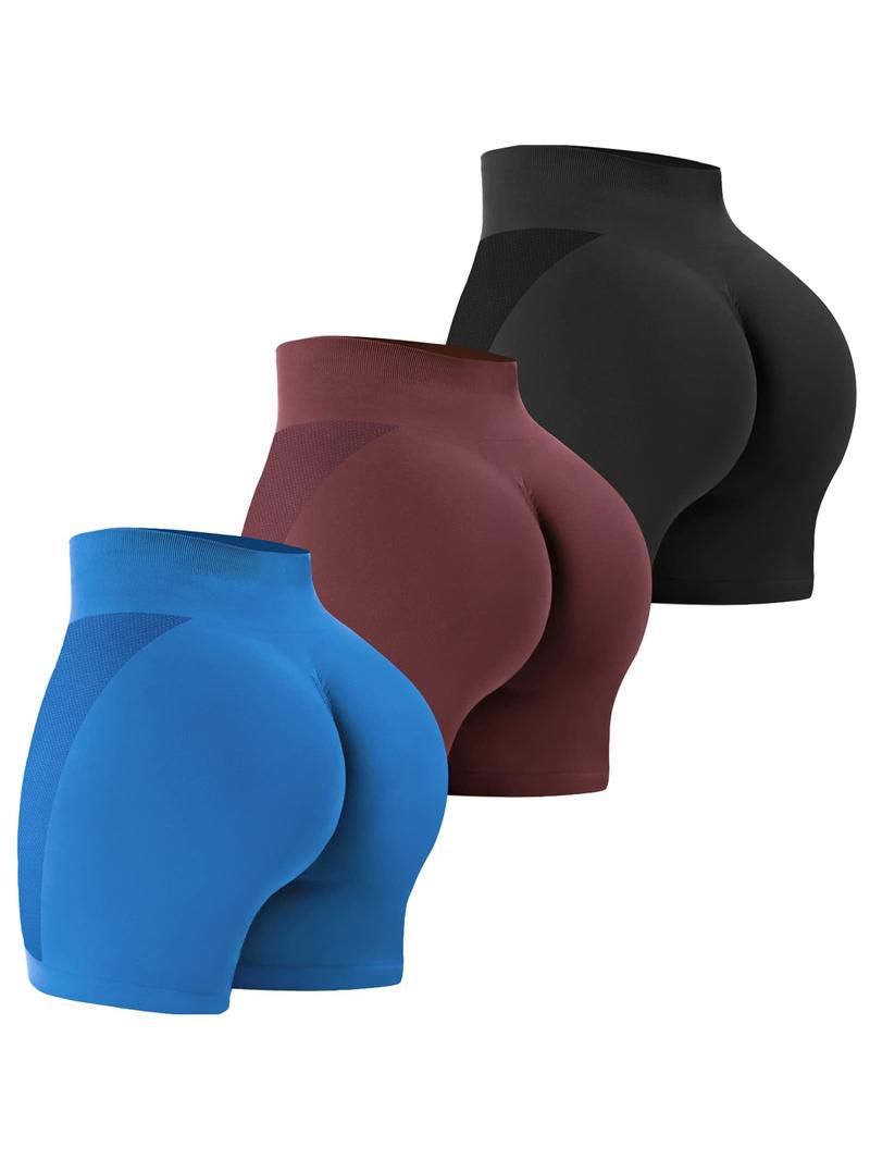 Women's 3pcs Shapewear Shorts Tummy Control High Waist Butt Lifting Scrunch Seamless Shapewear Bottoms