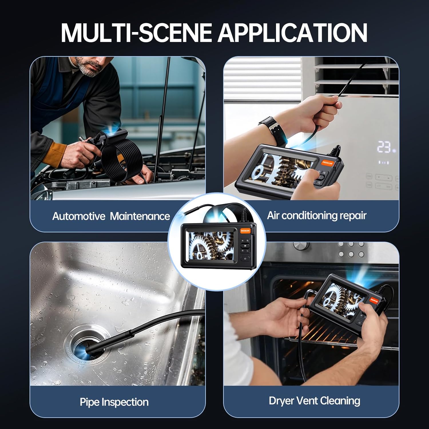 Endoscope Camera with Light, High-Resolution Endoscope Camera, Ideal for Medical & Industrial Applications, Durable Design, Diagnostic Tool