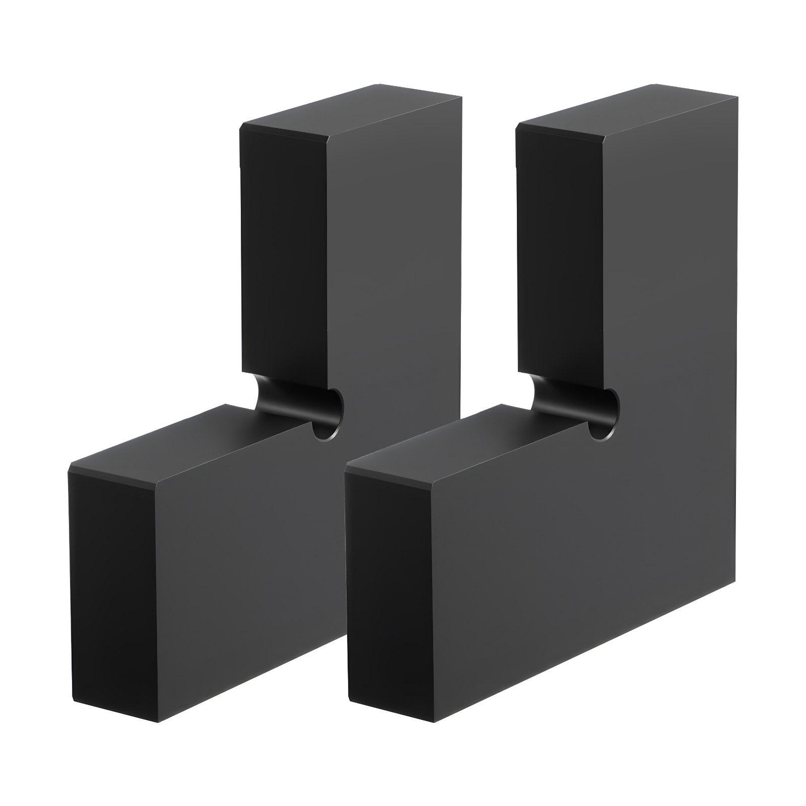 【Father's Day gift】VEVOR 2 Pack Corner Connectors for Handrail, Extension Stair Railing Accessories, POM Hand Rail Connector Fittings for Rectangular Cable Railing, Deck Cable Rail System Outdoor, Matte Black, HT-05