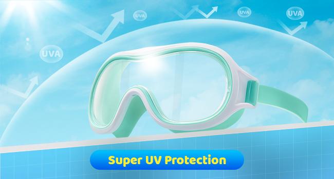 Aegend 2 Pack Swim goggles for Kids, Big Frame Anti-Fog Anti-UV Wide Vision Clear vision Waterproof, No leak large frame Swimming goggles for Boys Girls