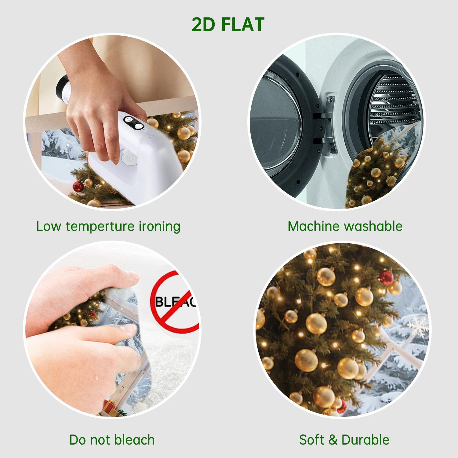 Christmas Theme Background Banner, Durable Polyester, Festive Home Decor, Tree with Bells, Gifts, Snowman, Fireplace, Party Decoration