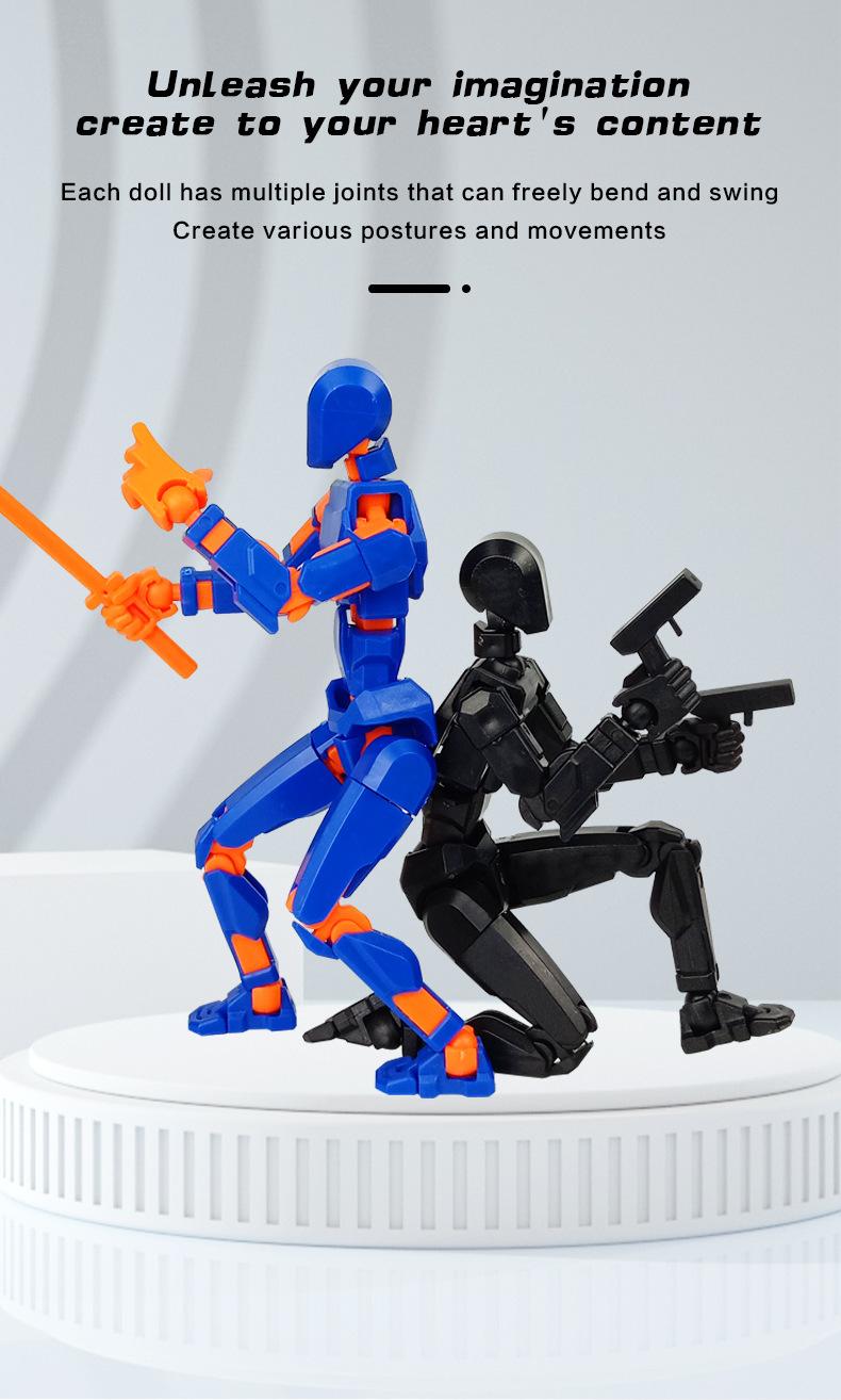 Interactive Multi-Joint Action Doll Toy, 13 Movable Joints Robot Mannequin Set, Creative Birthday Gift for Fun Play