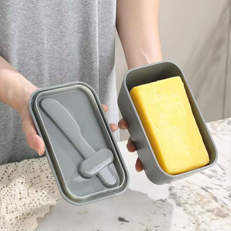 Rectangular butter container, airtight butter box, butter cutting and refrigeration box, cheese storage box