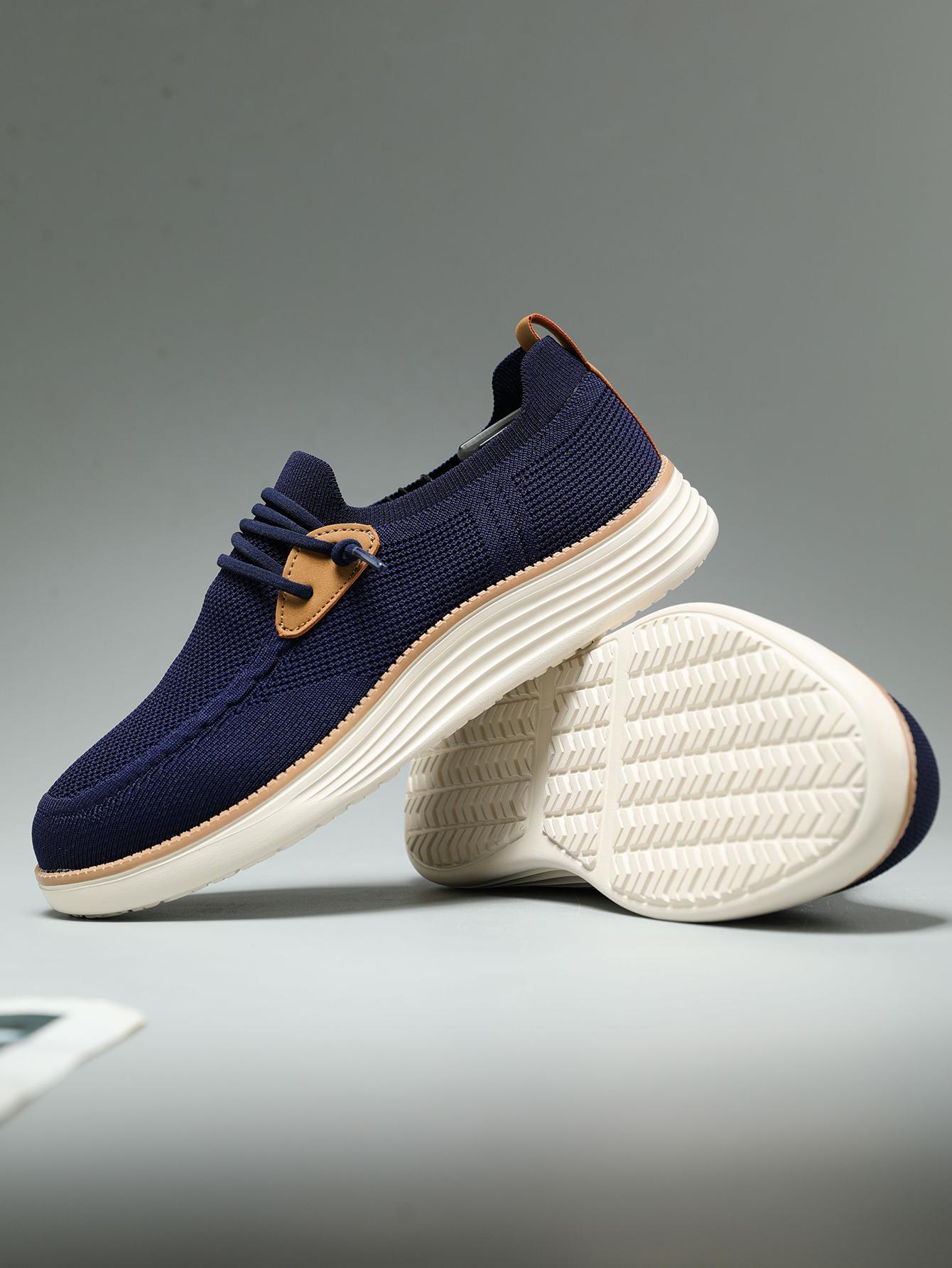 Men's Mesh Sneakers Oxfords Business Casual Walking ShoesTennis Comfortable, Lightweight Comfortable Sports Running Shoes，Knitted Mesh Breathable And Comfortable Platform Sneakers