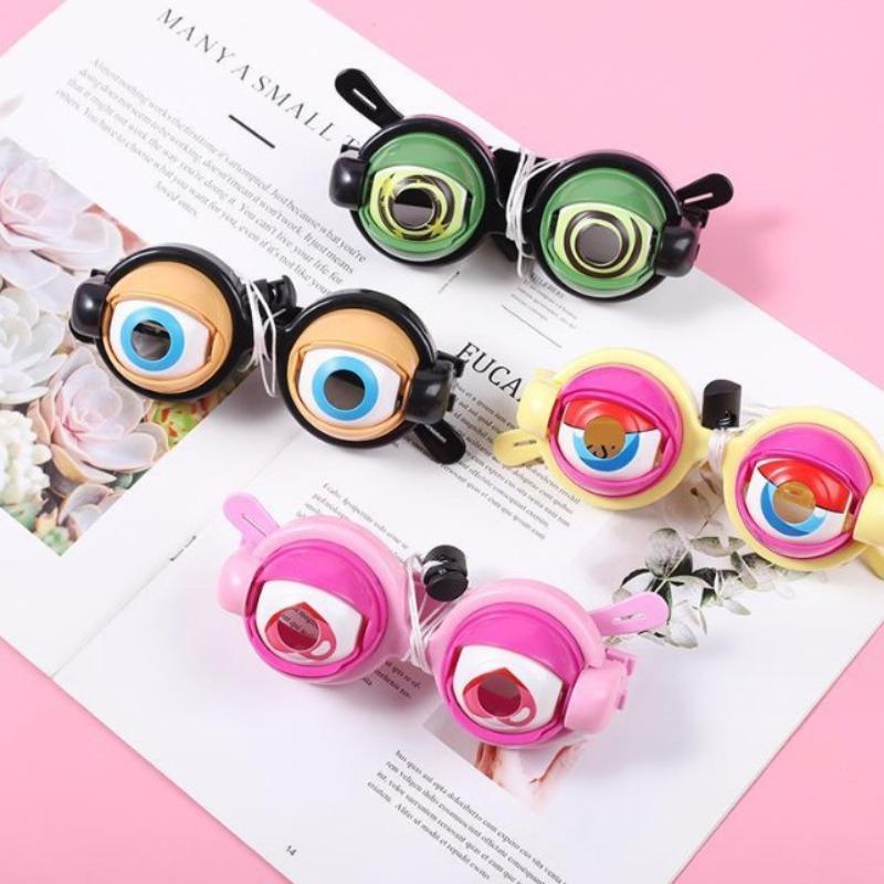 Funny Blinking Eyewear, Novelty Prank Glasses, Creative Crazy Eye Design, Adorable Toy Gag Gifts, Perfect for Party Fun & Jokes