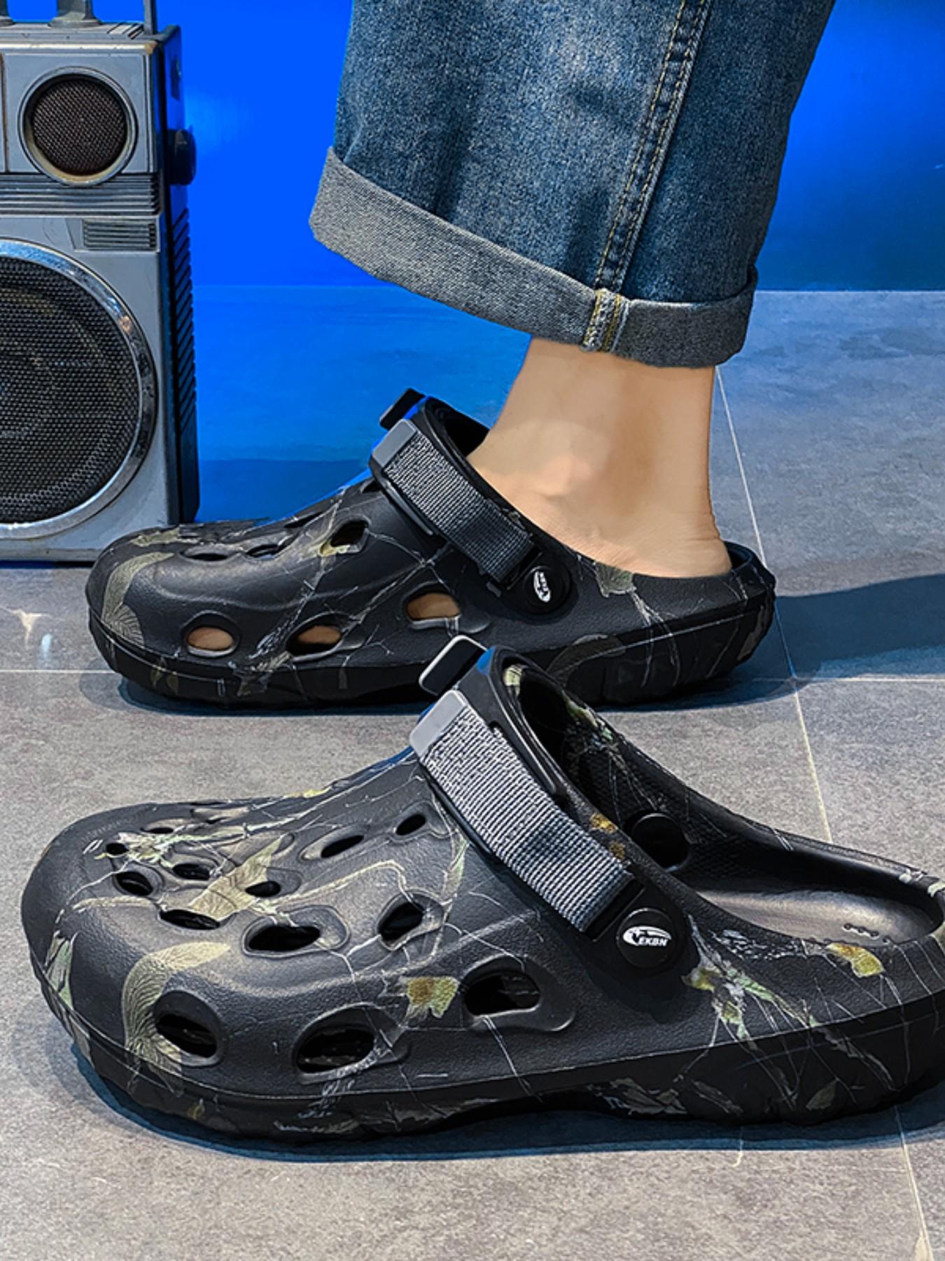 Summer Eva Fashion Hollow Out Camouflage Sandals, Men's Breathable Cool Slippers, Outdoor Beach Casual Footwear, Comfortable and Stylish