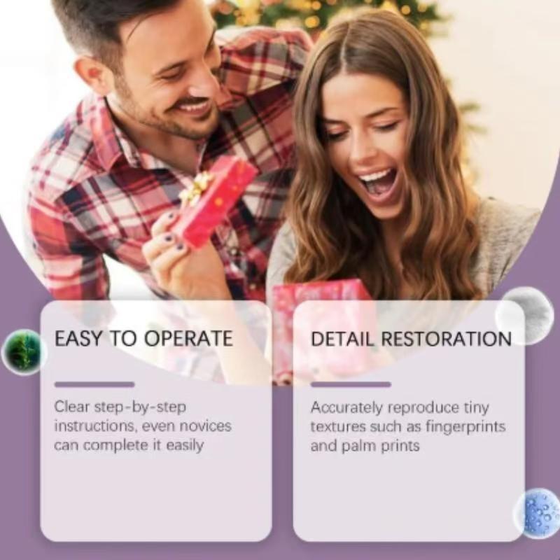 Dowmoo Hand Mold Powder DIY Kit, Clone Powder 3D Model Handprint DIY Souvenir Set, Creative Craft Supplies for Personalized Gifts