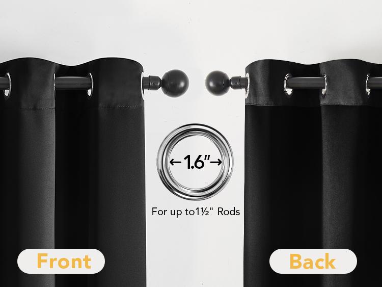 Deconovo 100% Blackout Curtains (2 Panels) - Room Decor Window Blinds, Thermal & Soundproof for Living Room, Bedroom, Office