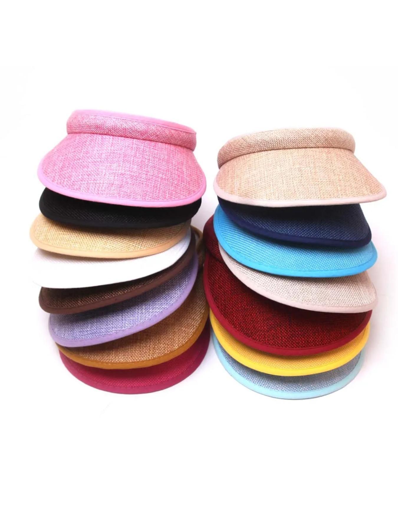 New Summer Women Casual Sun Visor Hat Beach Empty hat Ladies Adjustable Nature Straw Topless Cap